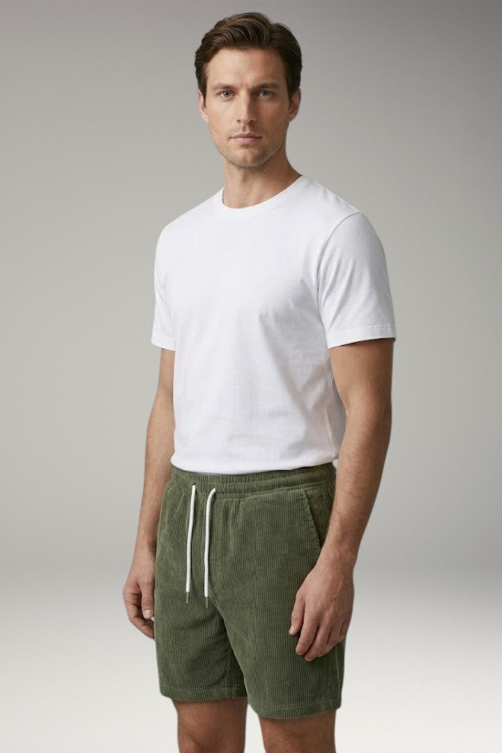 Men's Shorts with Elastic Waistband and Drawstring