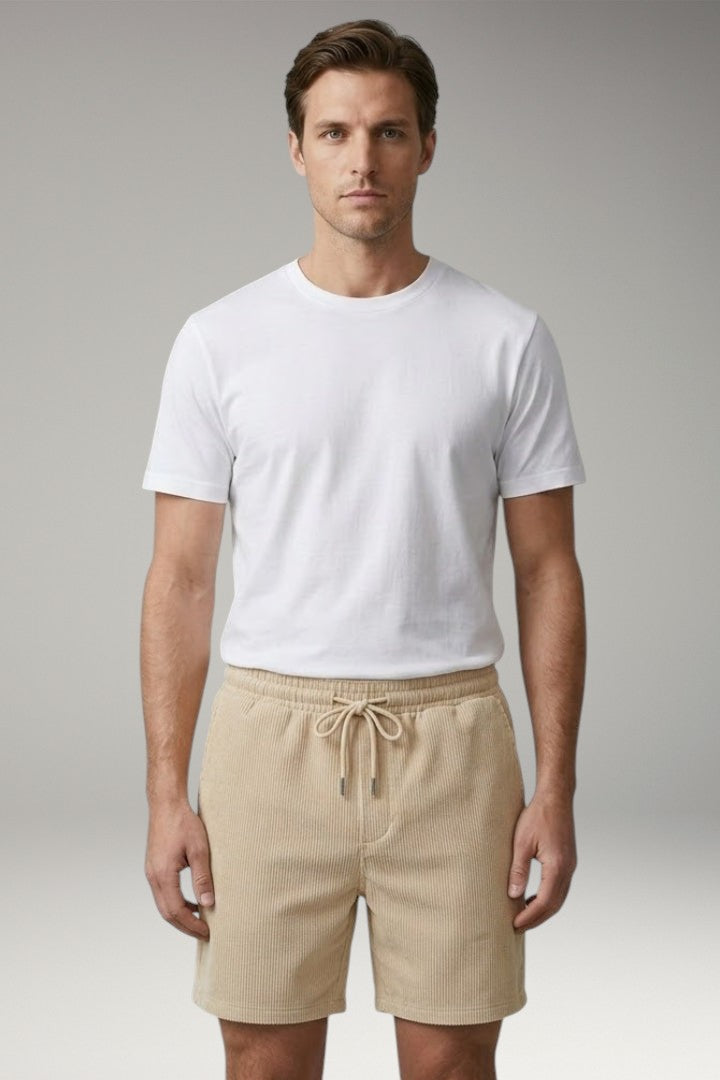 Men's Shorts with Elastic Waistband and Drawstring