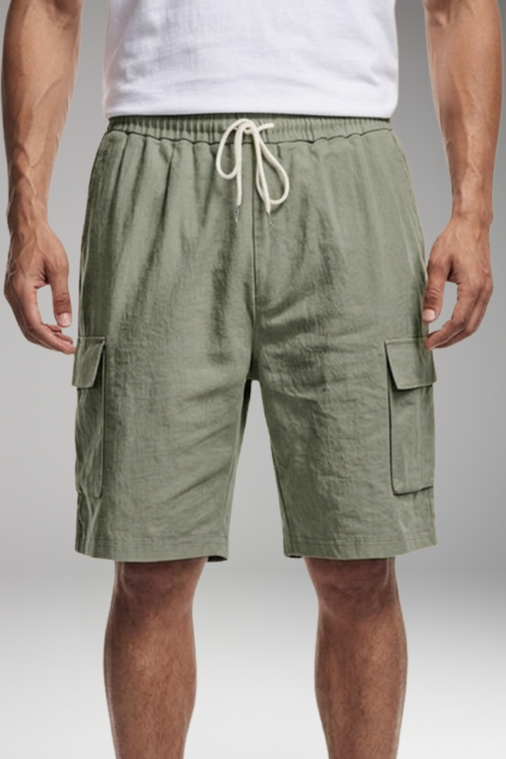 Men's Shorts with Elastic Waistband for Casual Wear