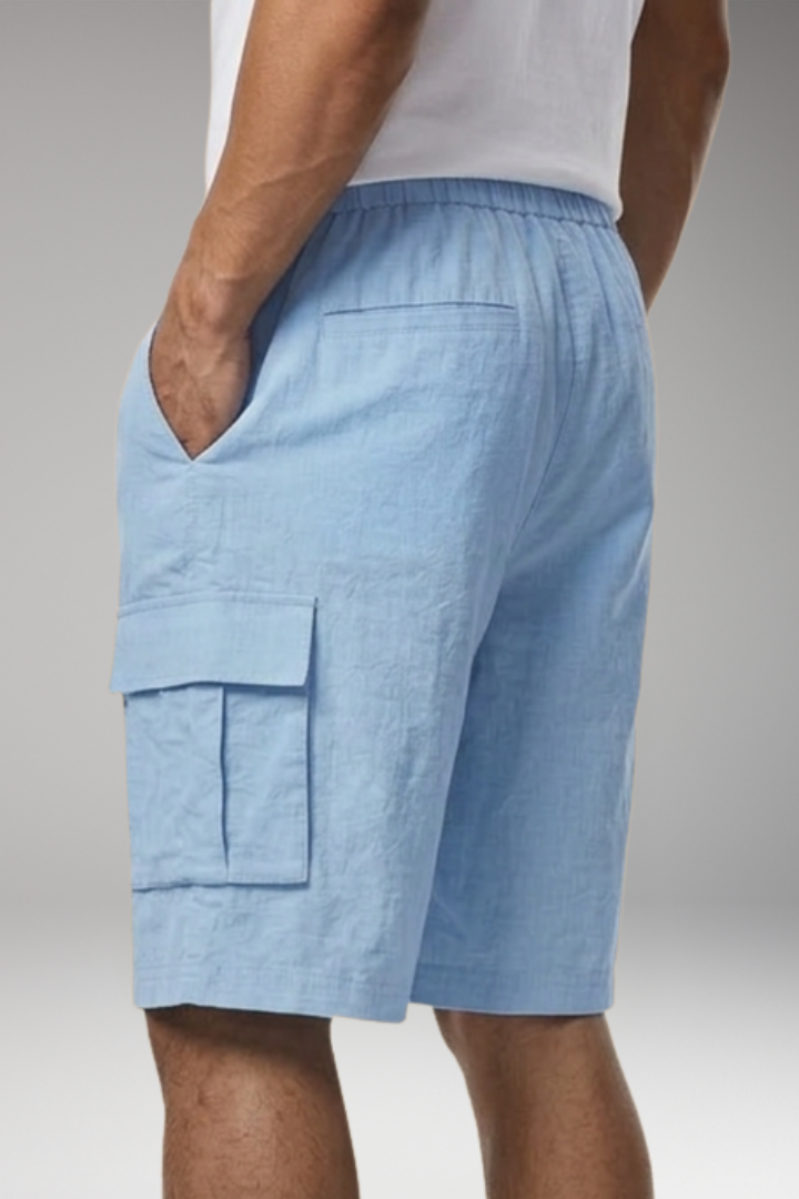 Men's Shorts with Elastic Waistband for Casual Wear