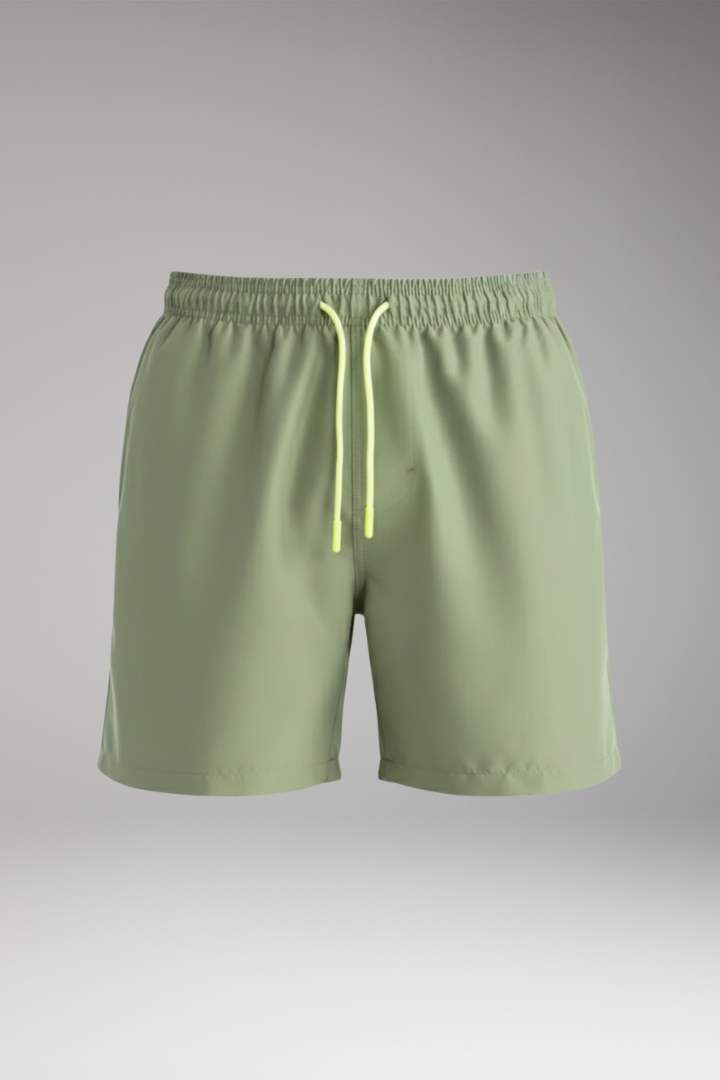 Men's Stretch Shorts with Elastic Waistband and Drawstring