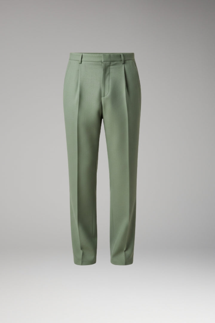 Men's Summer Trousers with Wide-Leg and Elastic Waistband