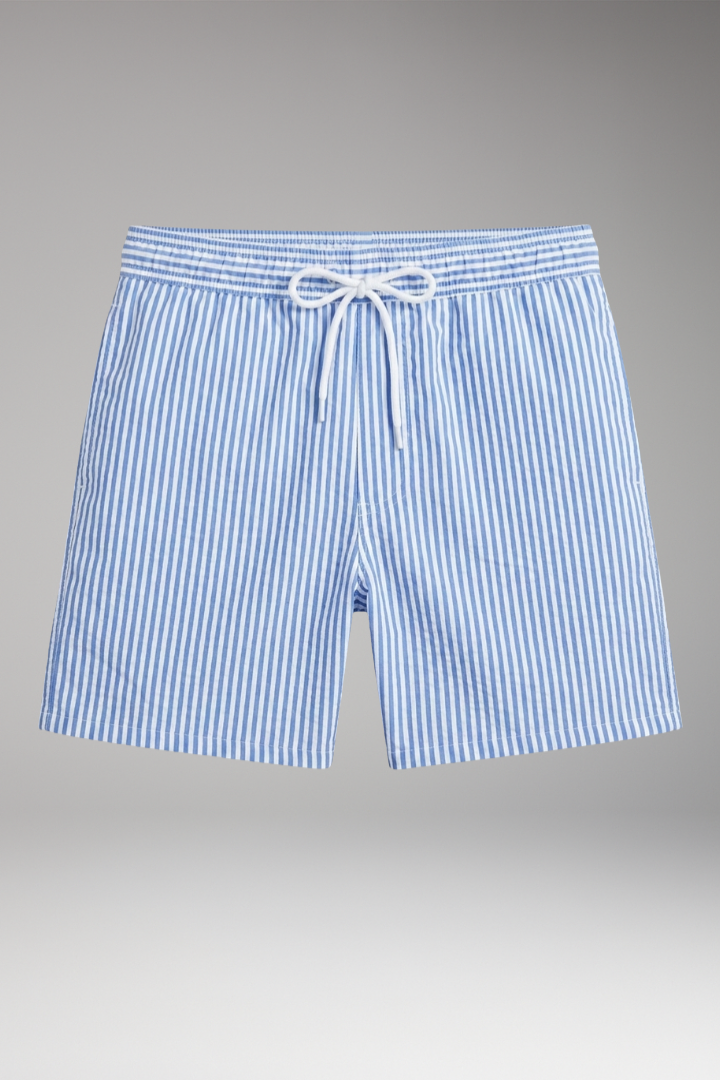 Men's Swim Shorts with Elastic Waistband and Drawstring