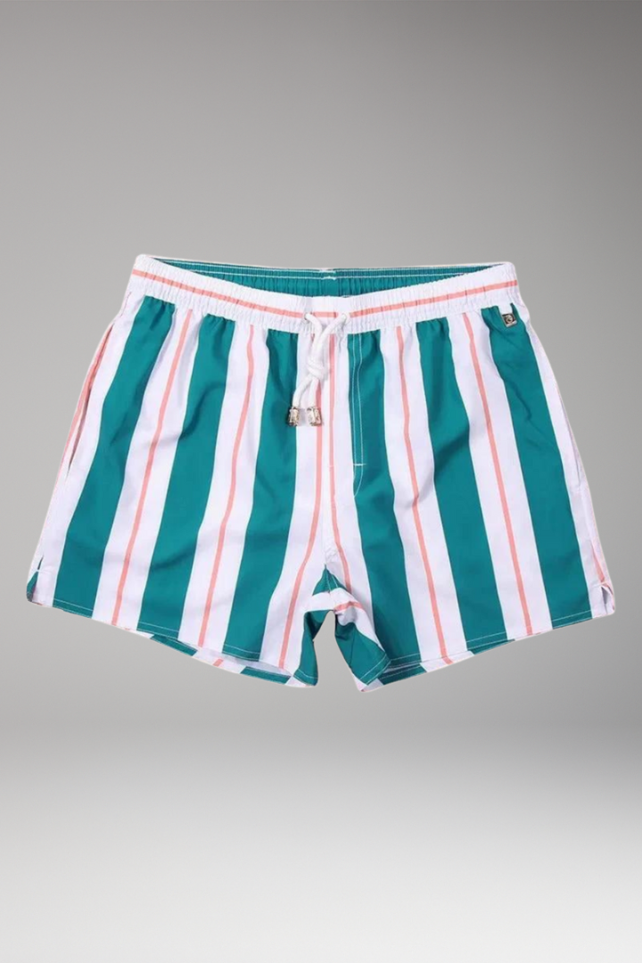 Men's Swim Shorts with Elastic Waistband and Side Pockets