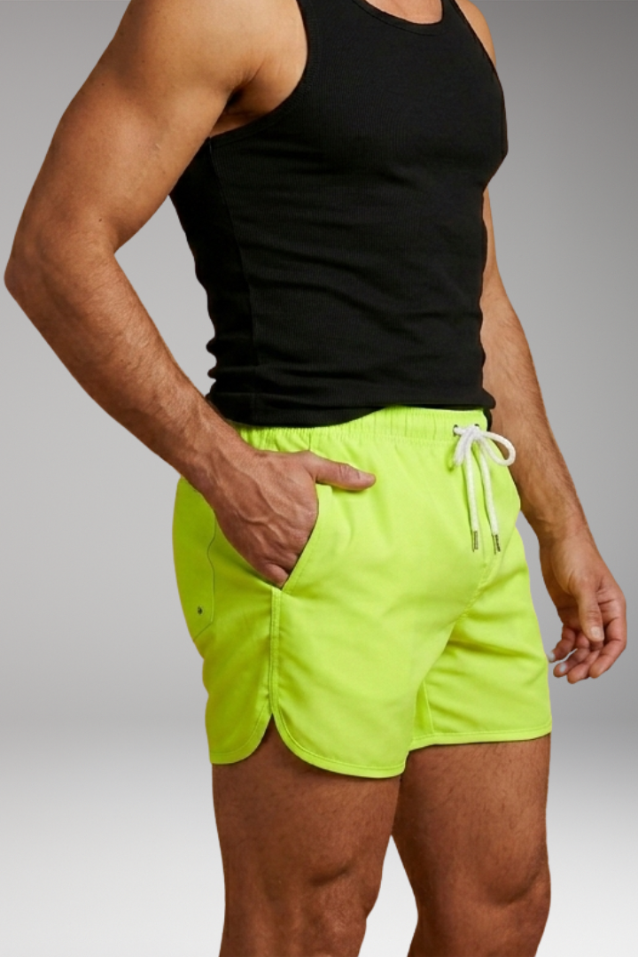 Men's Swim Trunks with Modern Design and Elastic Waistband