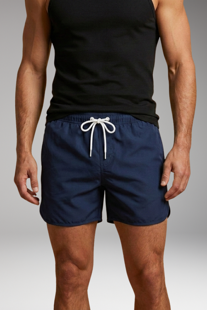 Men's Swim Trunks with Modern Design and Elastic Waistband