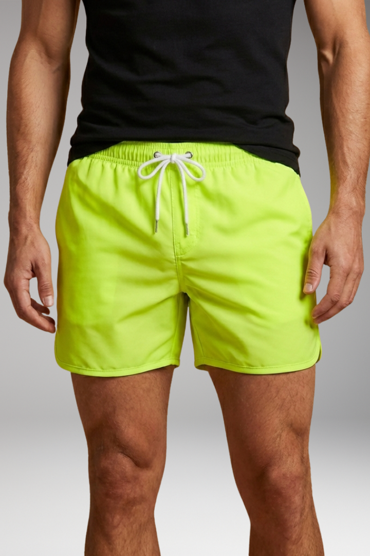 Men's Swim Trunks with Modern Design and Elastic Waistband