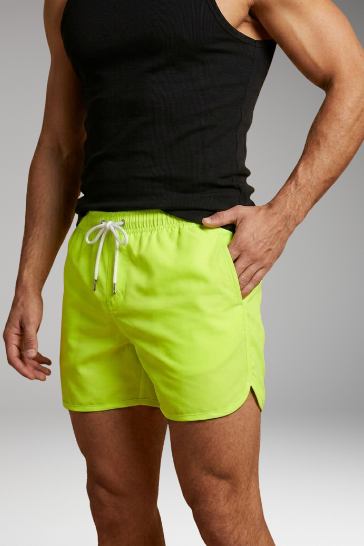 Men's Swim Trunks with Modern Design and Elastic Waistband