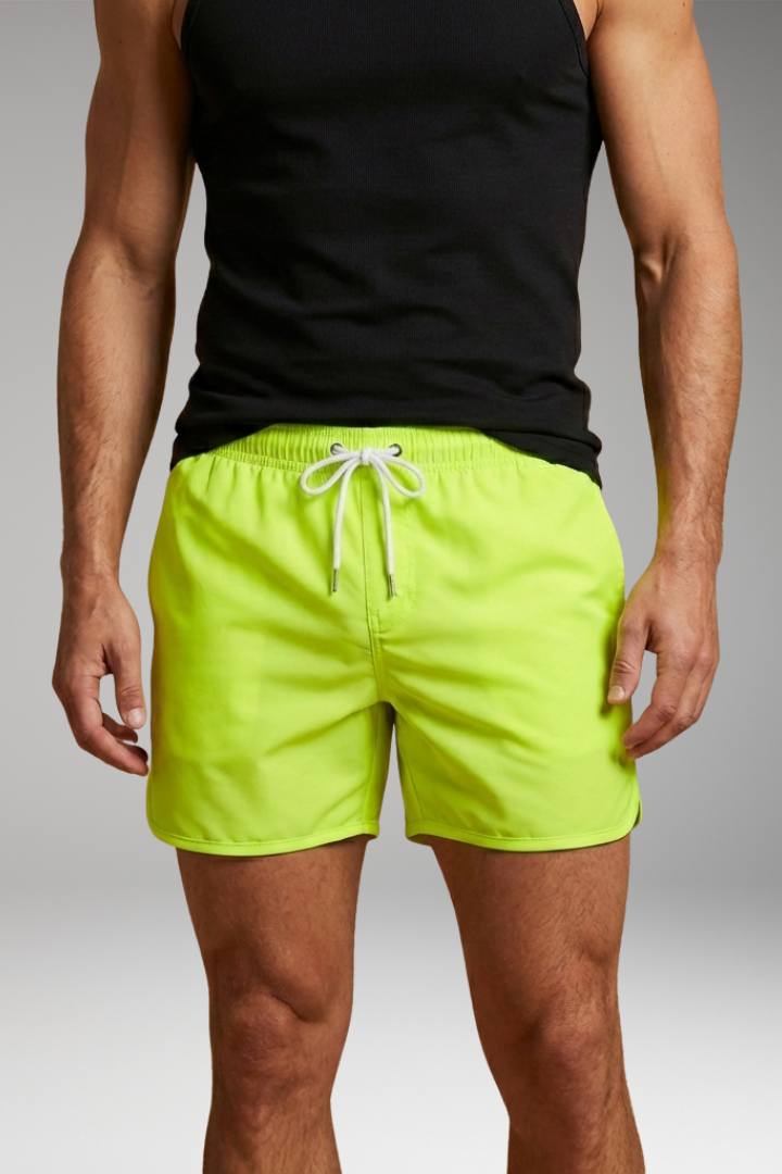 Men's Swim Trunks with Modern Design and Elastic Waistband