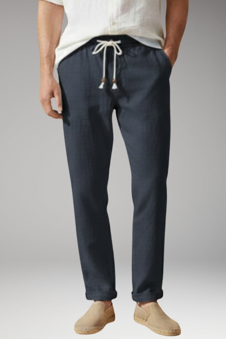 Men's Trousers with Elasticated Waistband and Drawstring