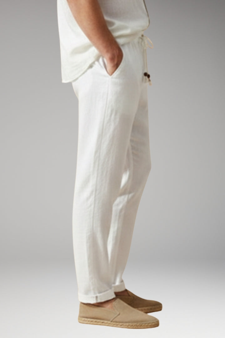Men's Trousers with Elasticated Waistband and Drawstring