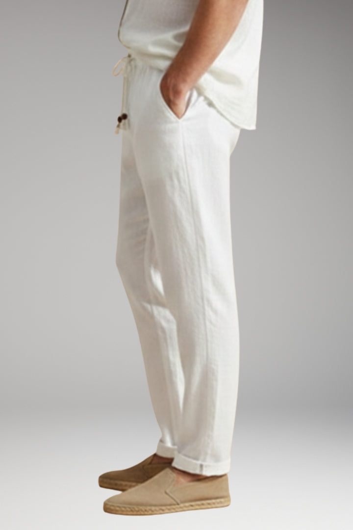 Men's Trousers with Elasticated Waistband and Drawstring