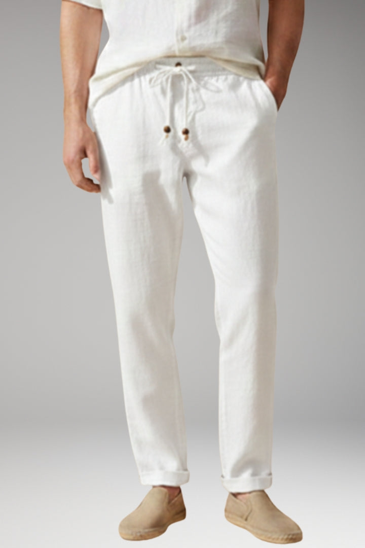 Men's Trousers with Elasticated Waistband and Drawstring