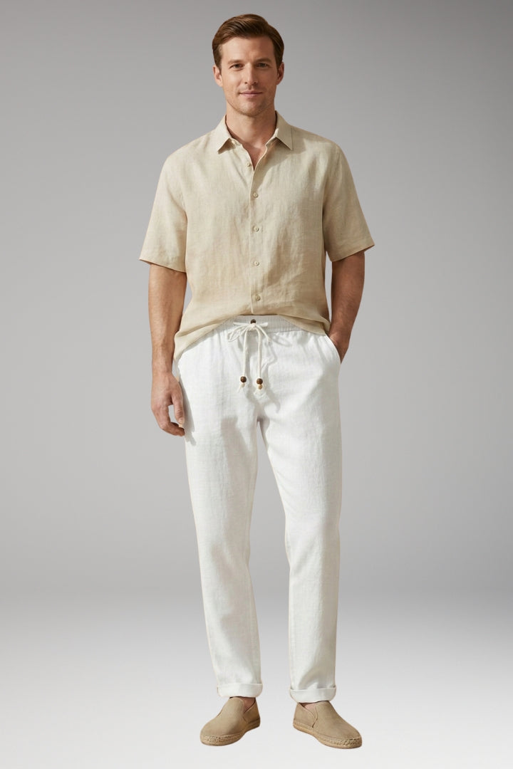 Men's Trousers with Elasticated Waistband and Drawstring