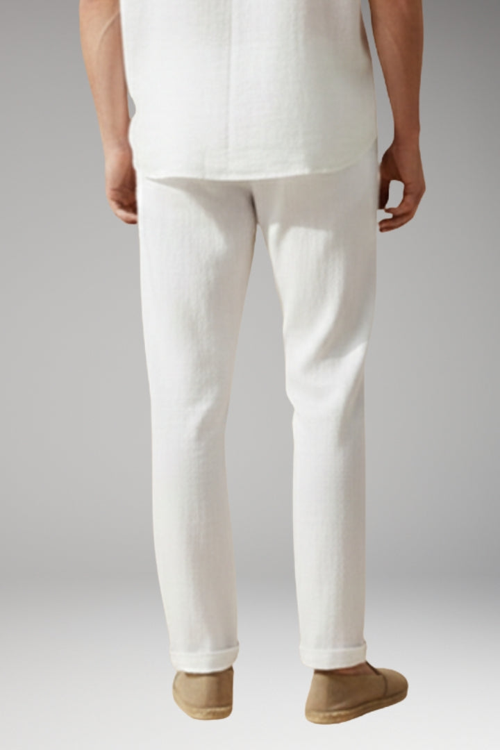 Men's Trousers with Elasticated Waistband and Drawstring