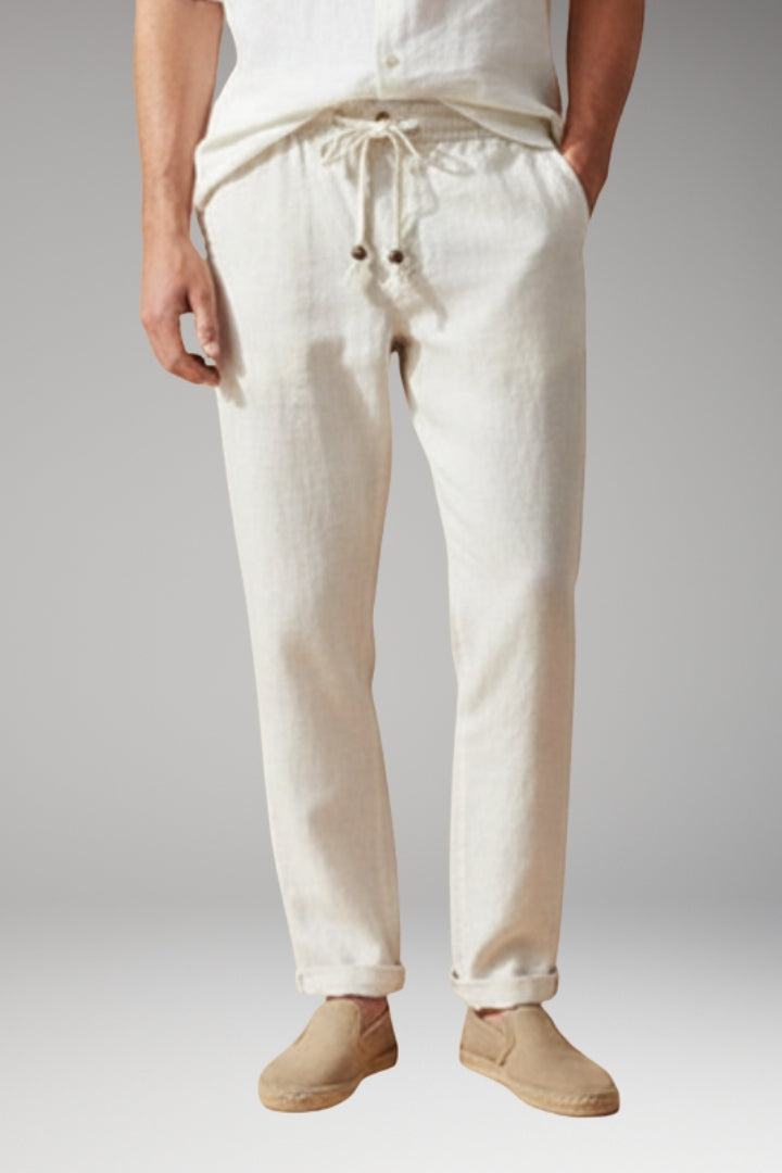 Men's Trousers with Elasticated Waistband and Drawstring