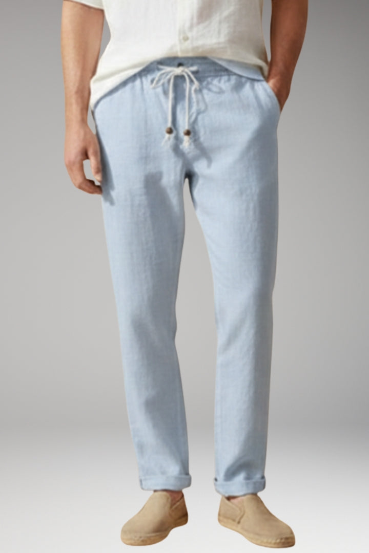 Men's Trousers with Elasticated Waistband and Drawstring