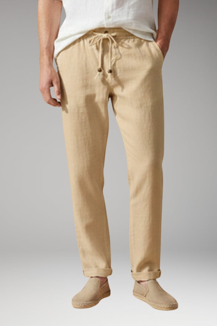 Men's Trousers with Elasticated Waistband and Drawstring