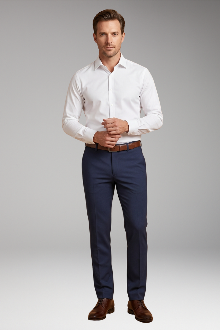 Men's Trousers with Fitted Cut and Stretch