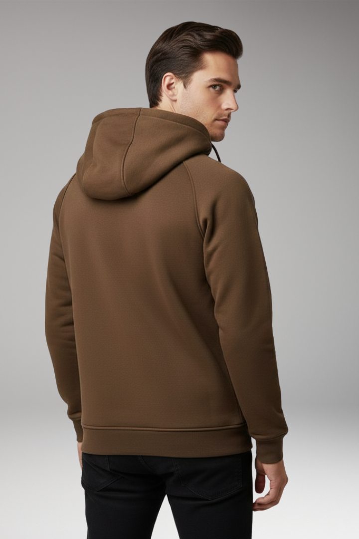 Men's Hoodie with Long Sleeves and Multiple Pockets