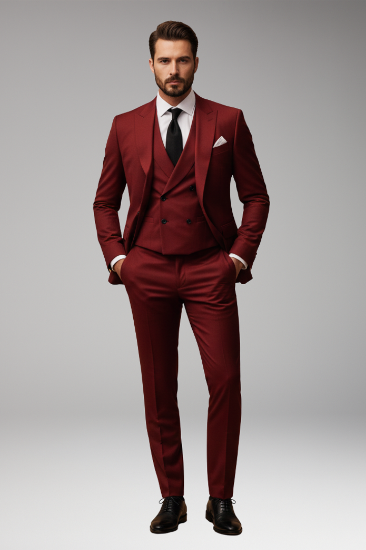 Men's Suit Set with Jacket and Vest