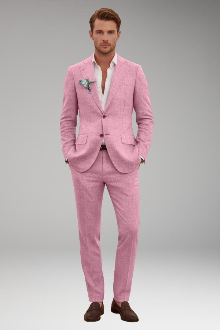 Men's Two-Piece Suit with Jacket and Trousers