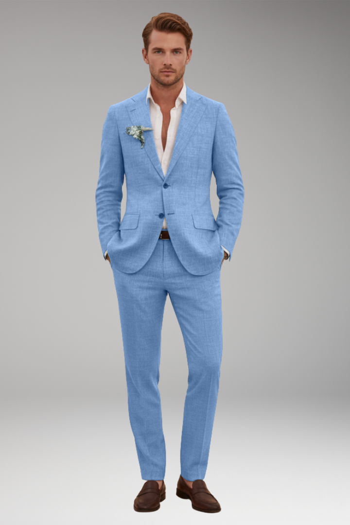 Men's Two-Piece Suit with Jacket and Trousers