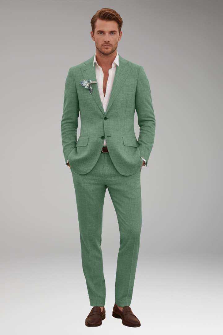 Men's Two-Piece Suit with Jacket and Trousers