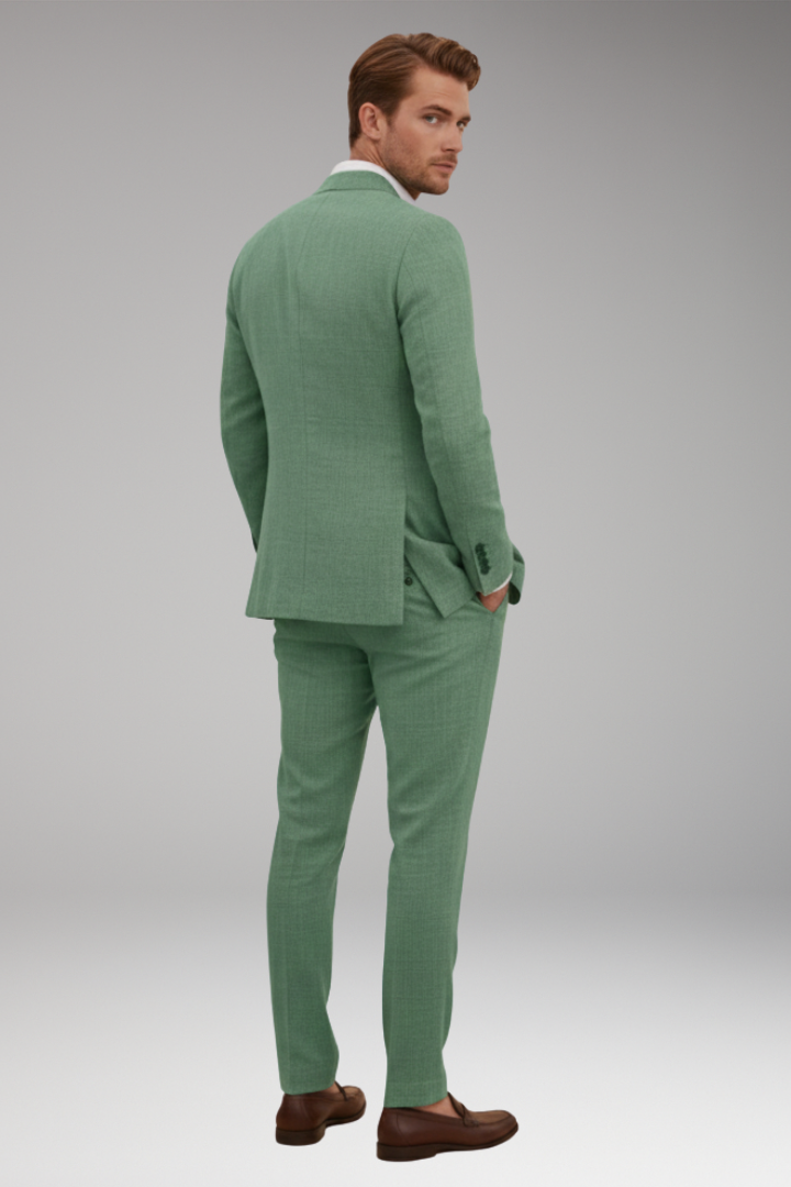 Men's Two-Piece Suit with Jacket and Trousers