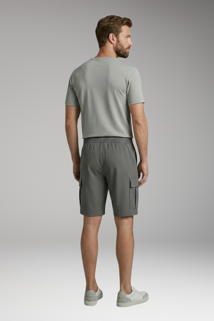 Men's Shorts with Drawstring Waistband and Side Pockets