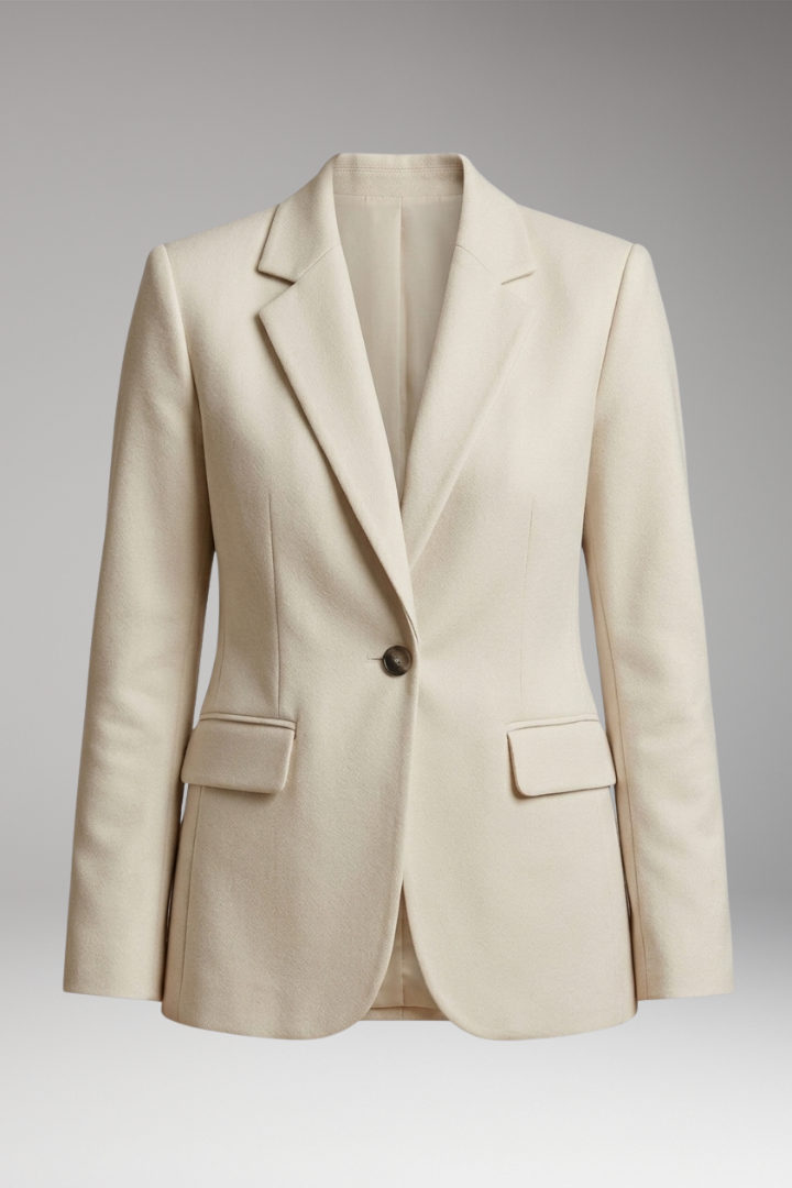 Women's Tailored Blazer with Single-Button Closure and Structured Fit