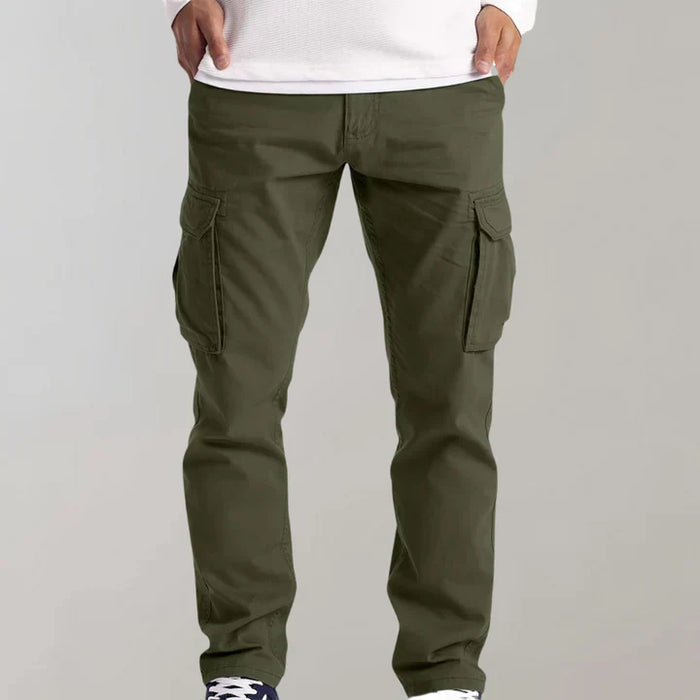 Men's Cargo Pants with Side Pockets and Relaxed Fit