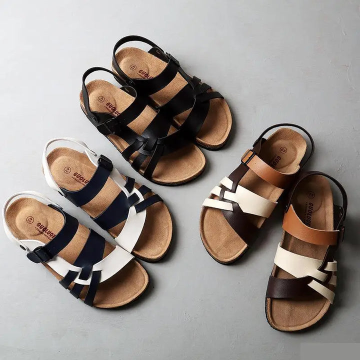 Men's Orthopedic Sandals with Adjustable Straps and Textured Sole