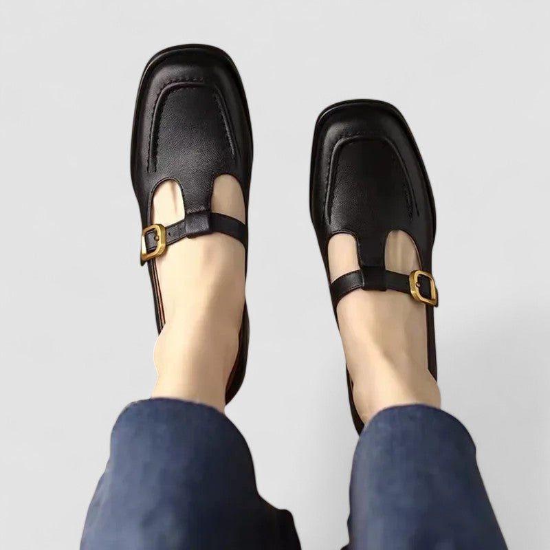Women's Orthopedic T-Strap Mary Jane Shoes with Cushioned Insole and Low Heel