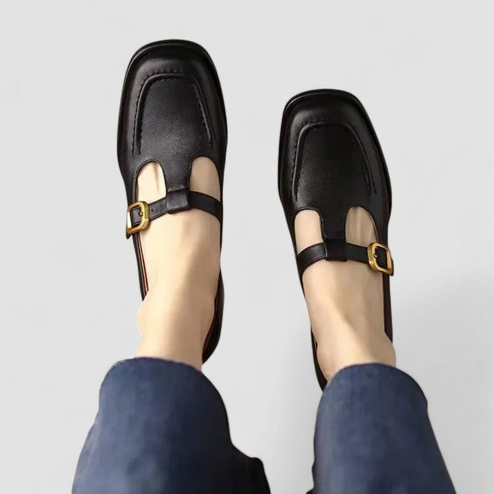 Women's Orthopedic T-Strap Mary Jane Shoes with Cushioned Insole and Low Heel