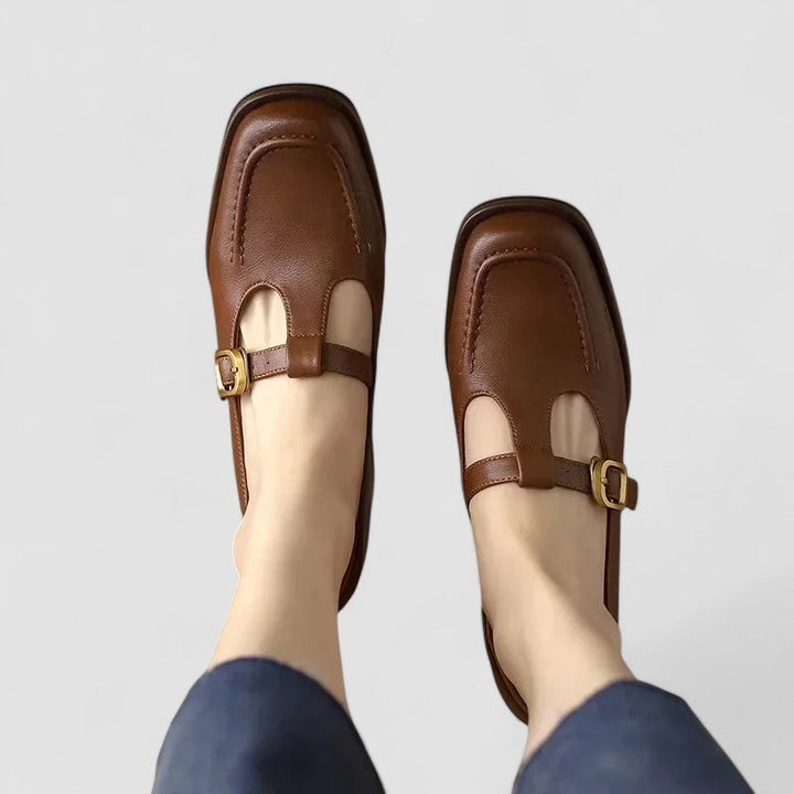 Women's Orthopedic T-Strap Mary Jane Shoes with Cushioned Insole and Low Heel