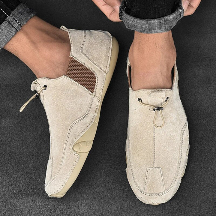 Men's Orthopedic Loafers with Leather Upper and Flexible Sole