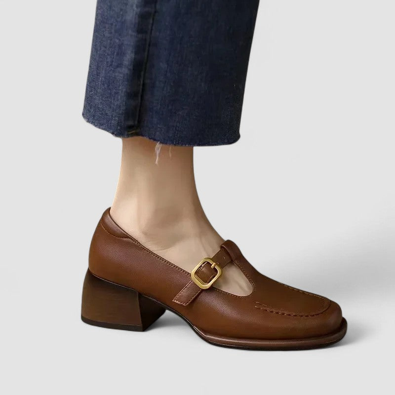 Women's Orthopedic T-Strap Mary Jane Shoes with Cushioned Insole and Low Heel
