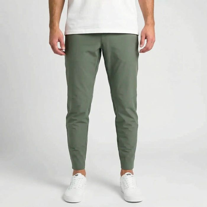 Men's Slim Fit Straight Leg Pants with Ankle Cuff