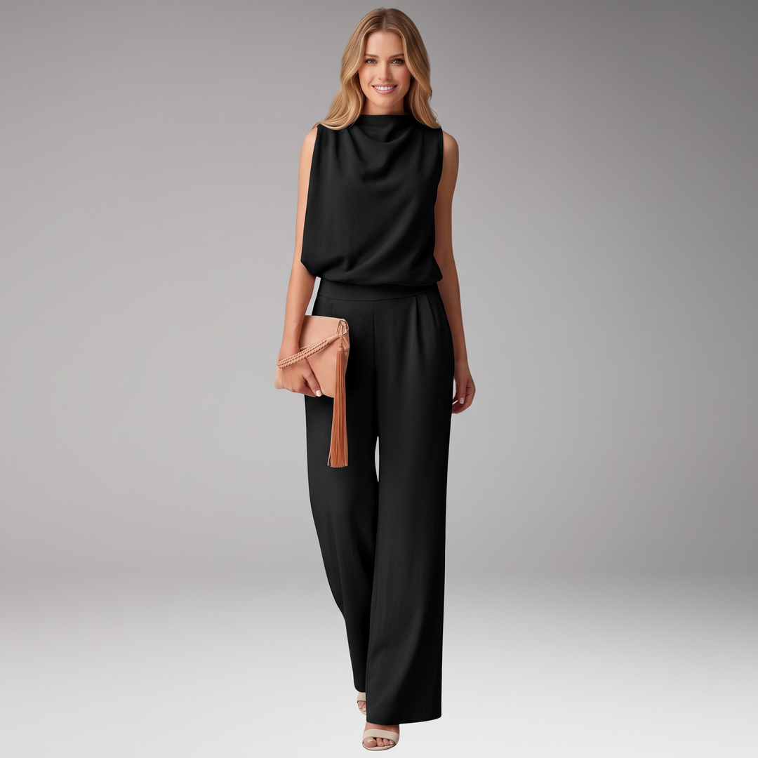 Women's Jumpsuit with Sleeveless Top and Wide Legs