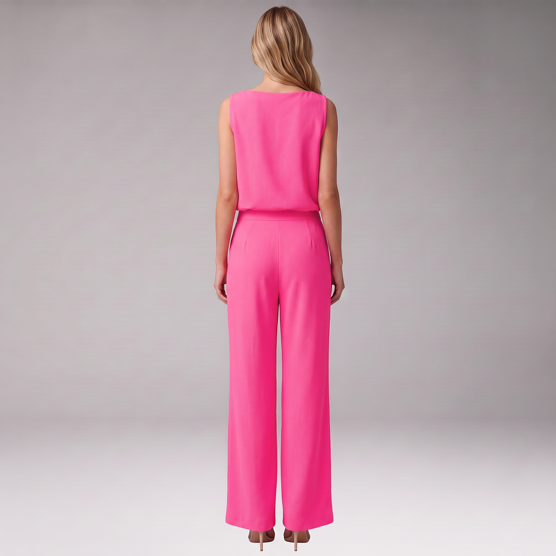 Women's Jumpsuit with Sleeveless Top and Wide Legs