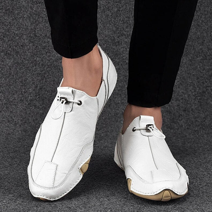 Men's Orthopedic Loafers with Leather Upper and Flexible Sole