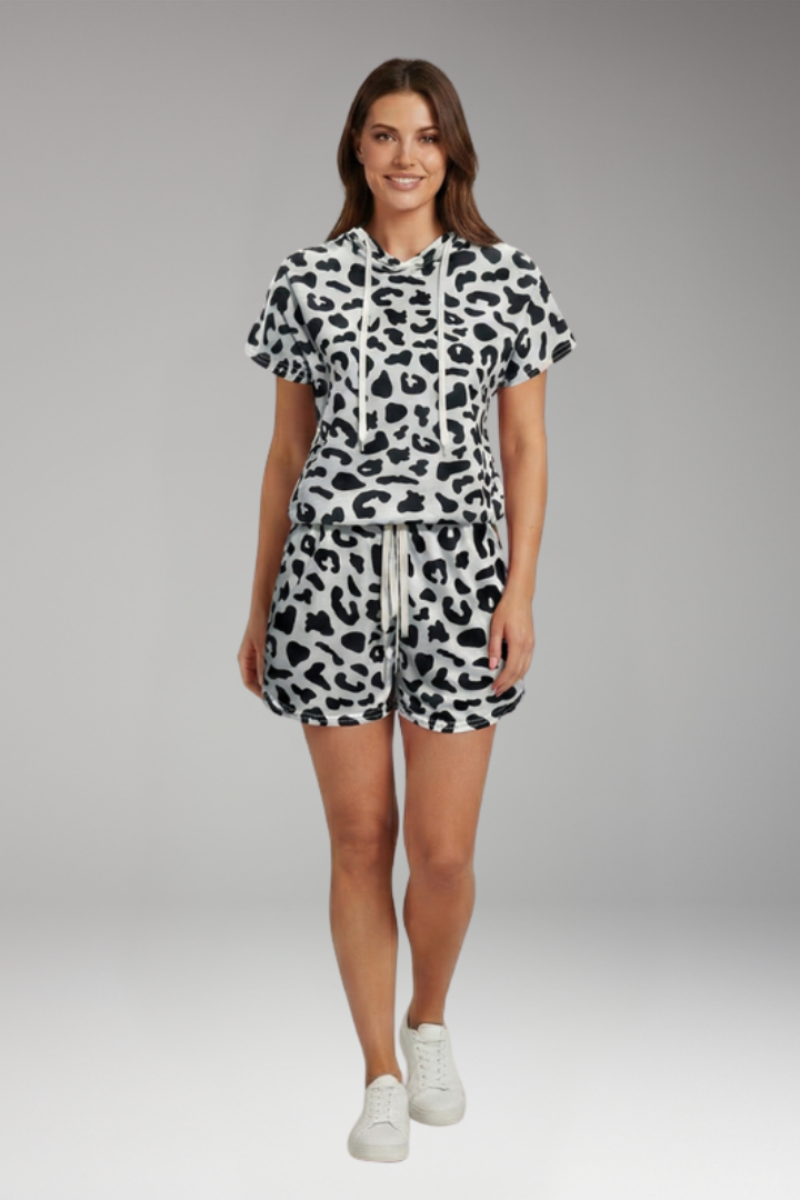 Women's 2-Piece Set with Hooded Top for Summer