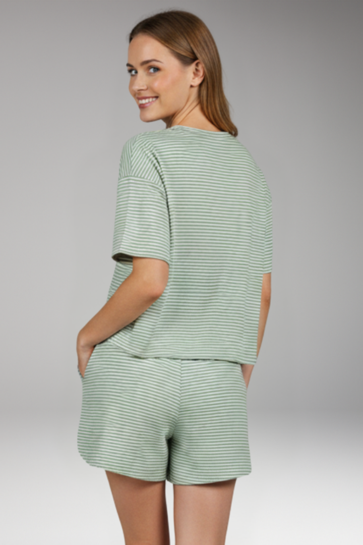 Women's 2-Piece Set with Round Neck for Summer