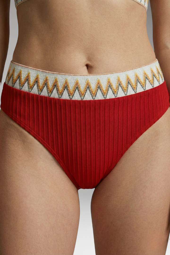 Women's Bikini Set with Ribbed Texture and Adjustable Straps