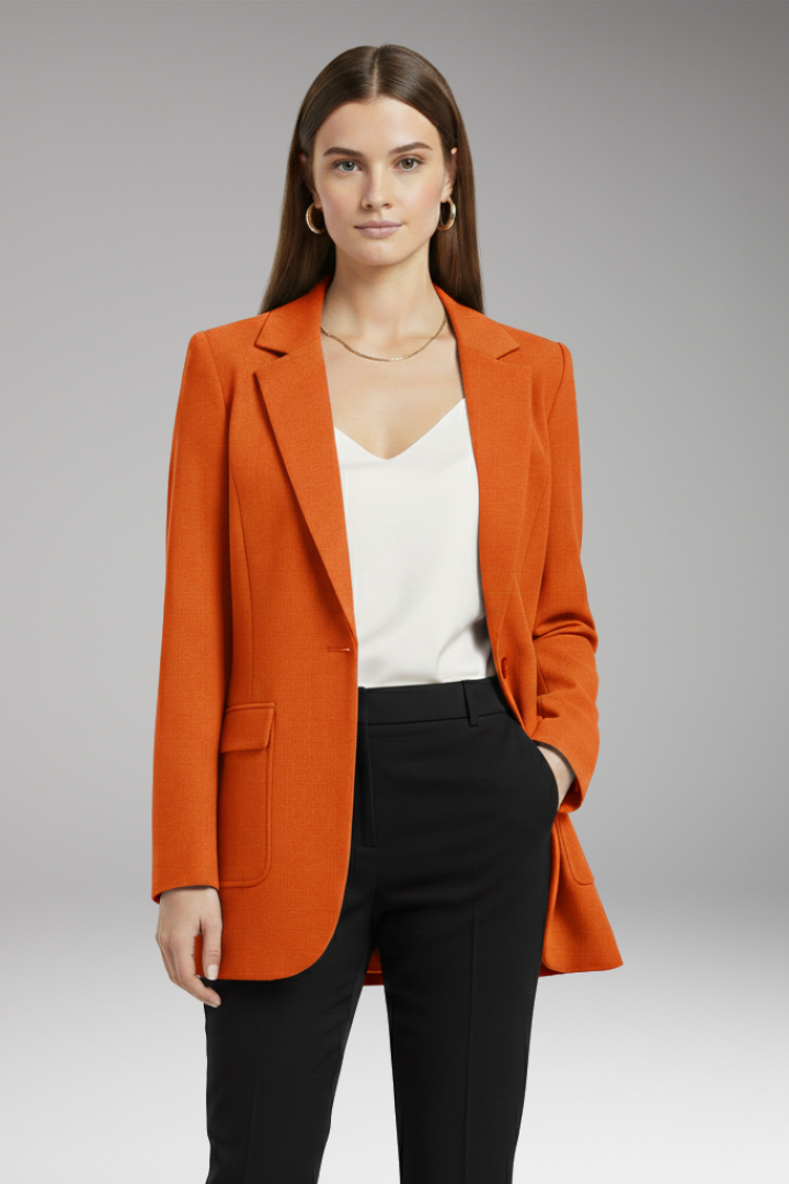 Women's Blazer with notch lapel and open front