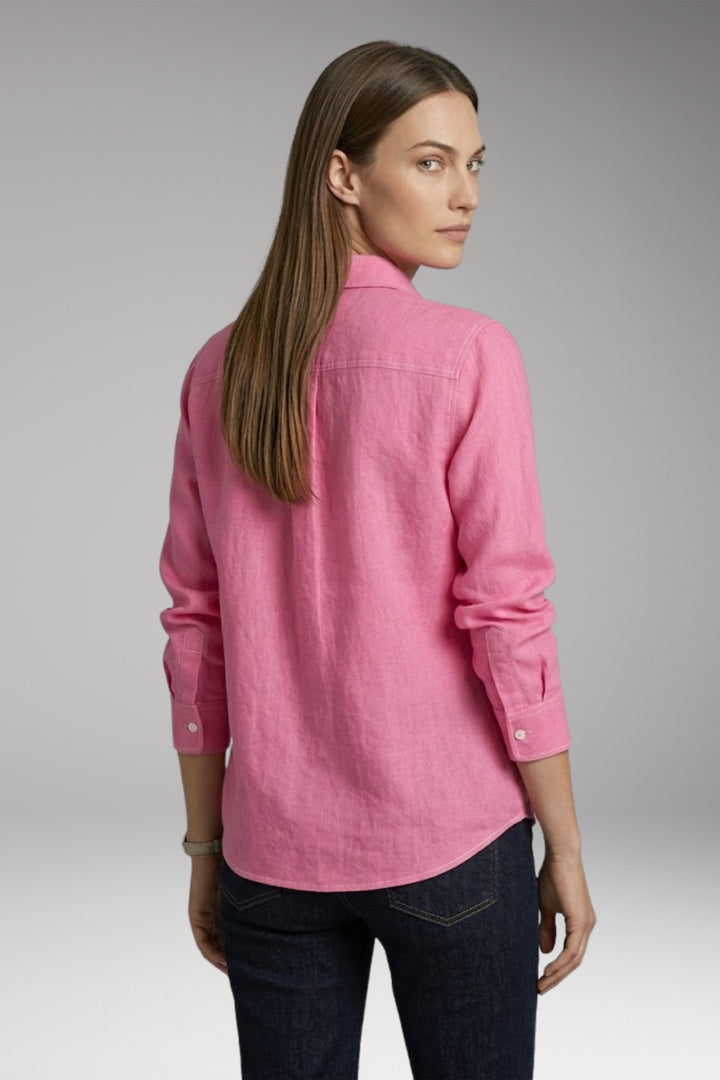 Women's Blouse with Button Closure and Collar Neckline
