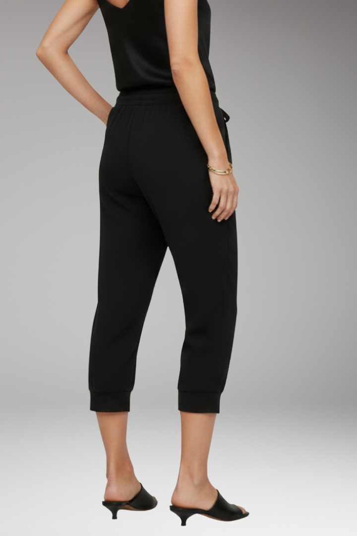 Women's Capri Pants with Elastic Waist and Drawstring