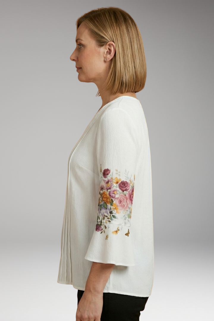 Women's Cotton Blend Top with Tailored Fit and Elegant Design