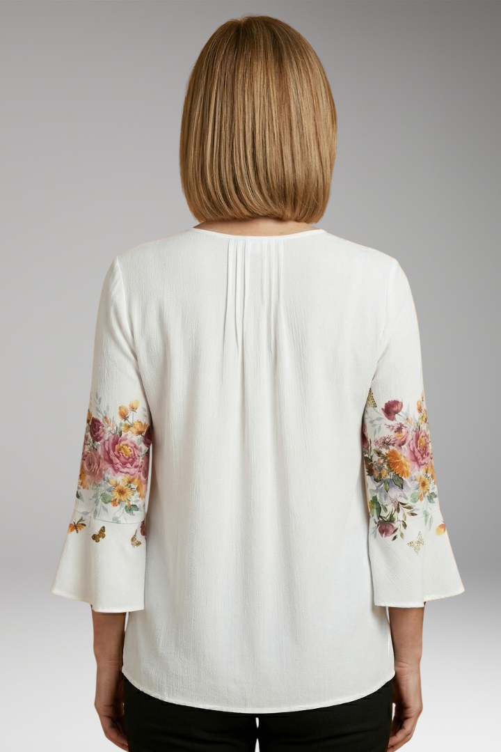 Women's Cotton Blend Top with Tailored Fit and Elegant Design
